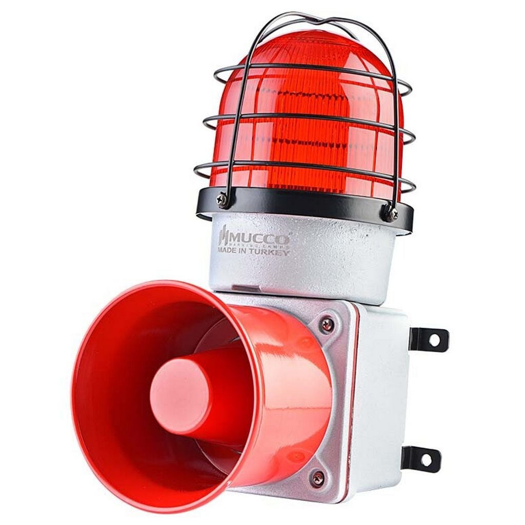 Baliza industrial con jaula protectora · Serie E125